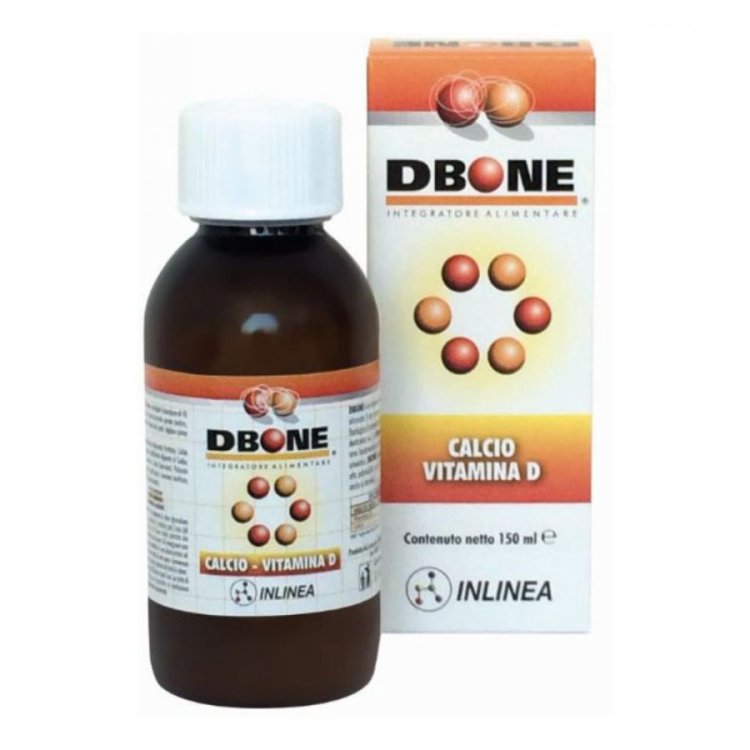 Inlinea DBONE Integratore di Calcio e Vitamina D per Ossa e Denti - 150ml
