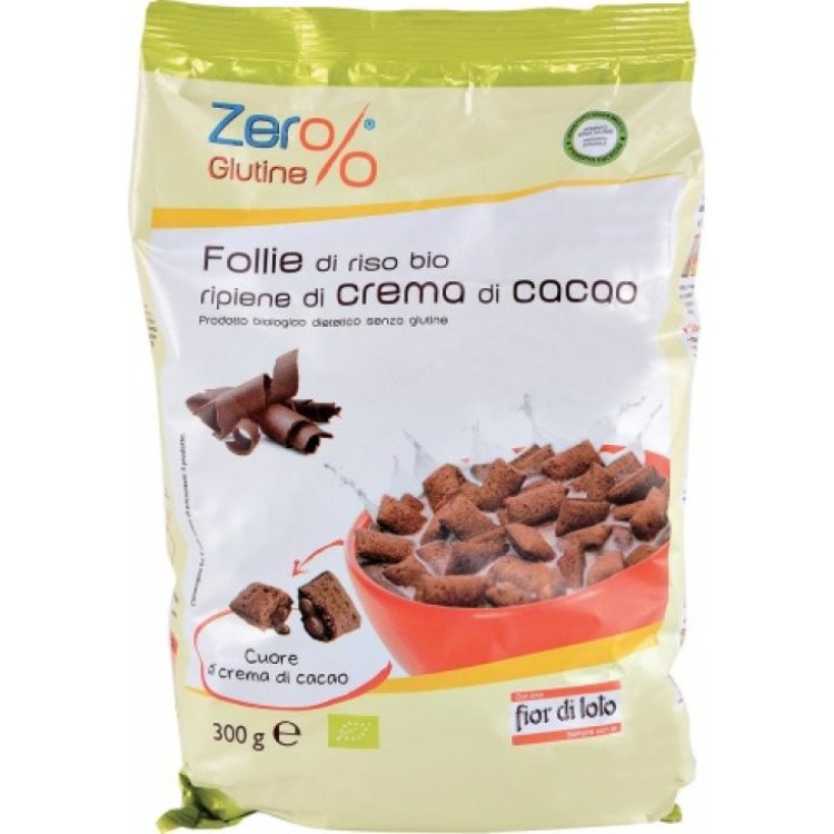 Fior Di Loto Follie di Riso Cioccolato Fondente Biologico Senza Glutine 300g
