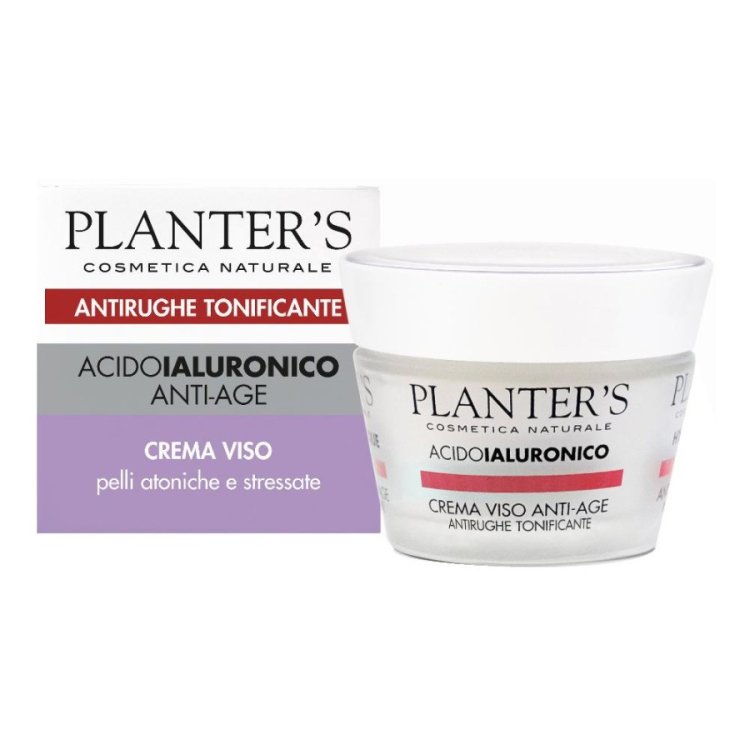 Planter's Crema Viso Antirughe Acido Ialuronico Tonificante per Pelli Atoniche 50ml