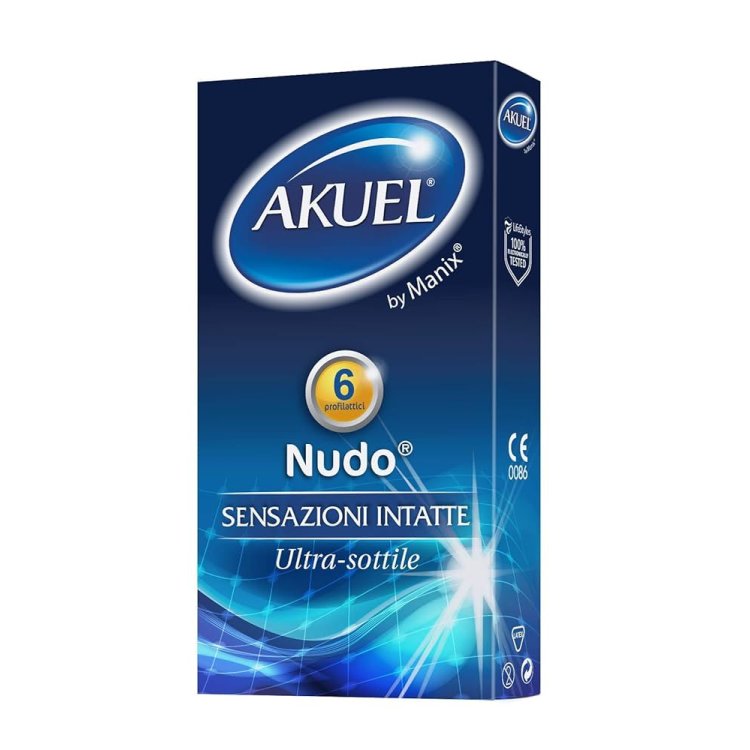 Akuel Nudo Preservativi Sottili Anatomici 6 Pezzi