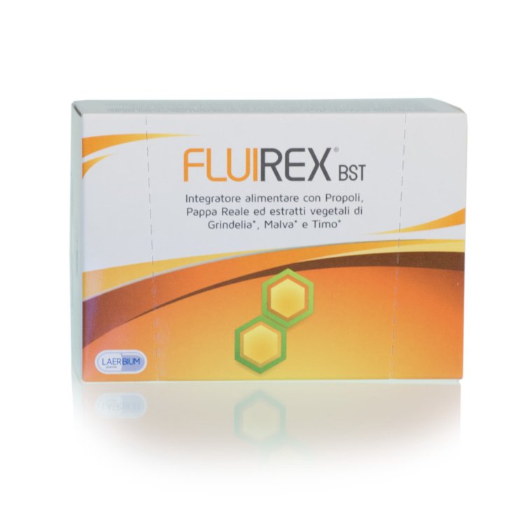 Laerbiun Pharma Fluirex Integratore Alimentare per Fluidificare le Secrezioni Bronchiali, 20 Bustine