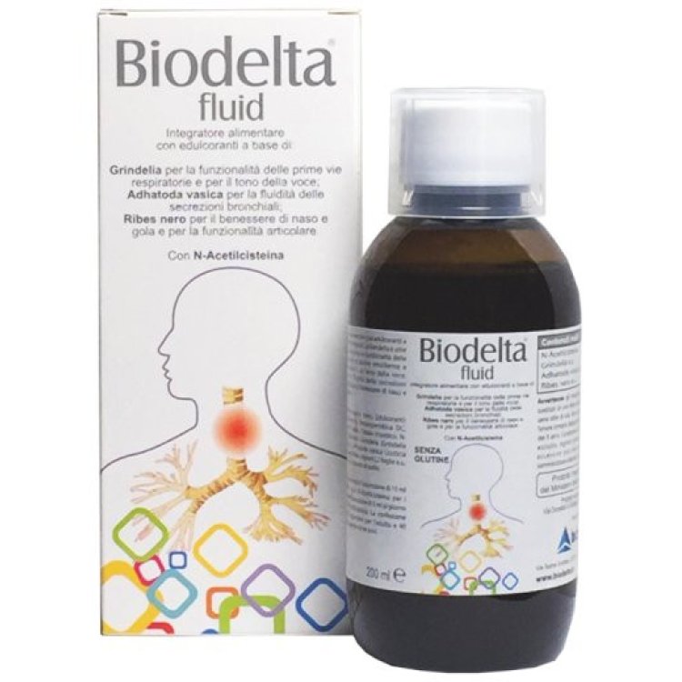 Biodelta Fluid Integratore Alimentare per Vie Respiratorie N-acetilcisteina 200ml