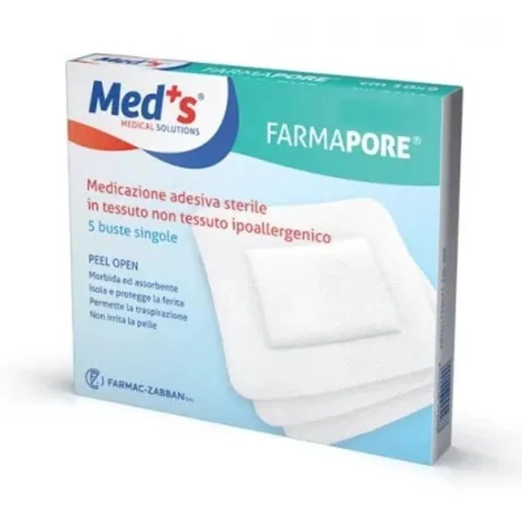 Meds Medicazione Adesiva Sterile 12x12cm, 5 Pezzi