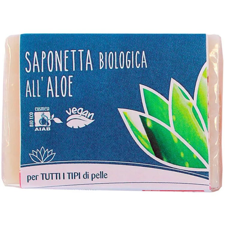 Fiori Di Loto Saponetta Aloe Vera Bio Delicata 100g Fiori Di Loto Saponetta Aloe Vera Bio Delicata 100g