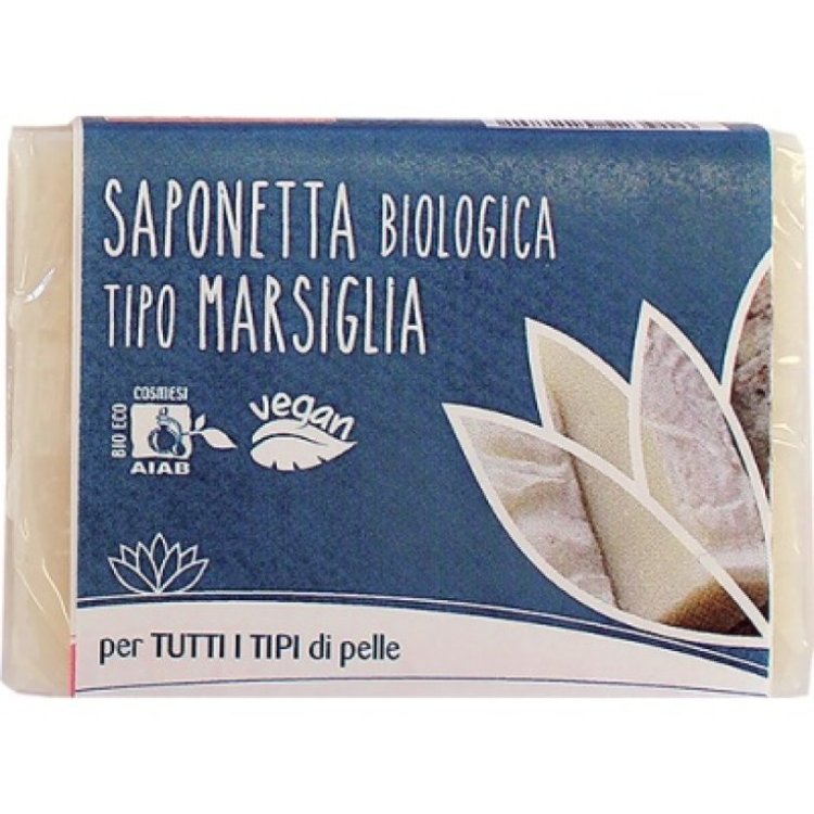 Fior Di Loto Saponetta Marsiglia Bio per Tutti i Tipi di Pelle - 1 Pezzo
