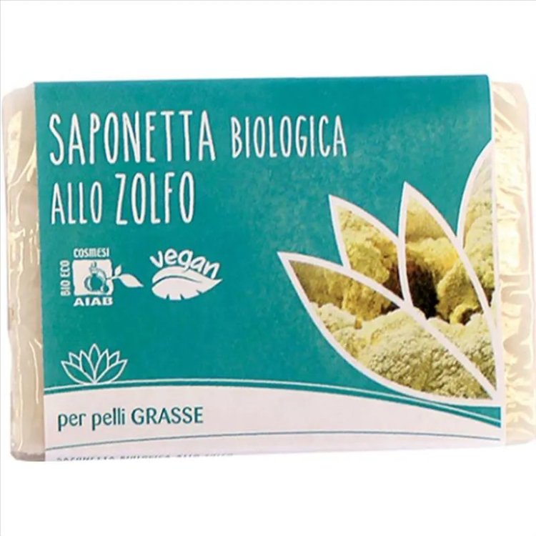 Fior di Loto Saponetta Biologica Allo Zolfo per Pelli Grasse 100g
