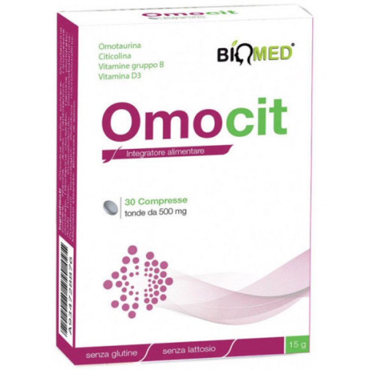 Biomed Omocit Integratore Alimentare per Memoria e Concentrazione, 30 Compresse