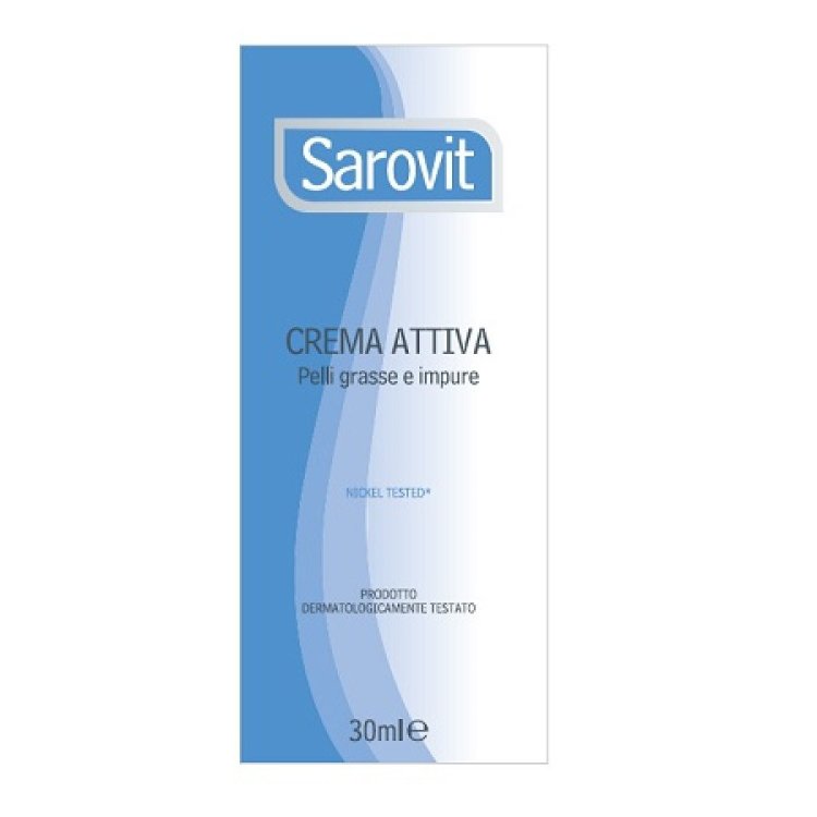 Sarovit Crema Attiva per Pelli Grasse e Impure Purificante Sebo-equilibrante 30ml