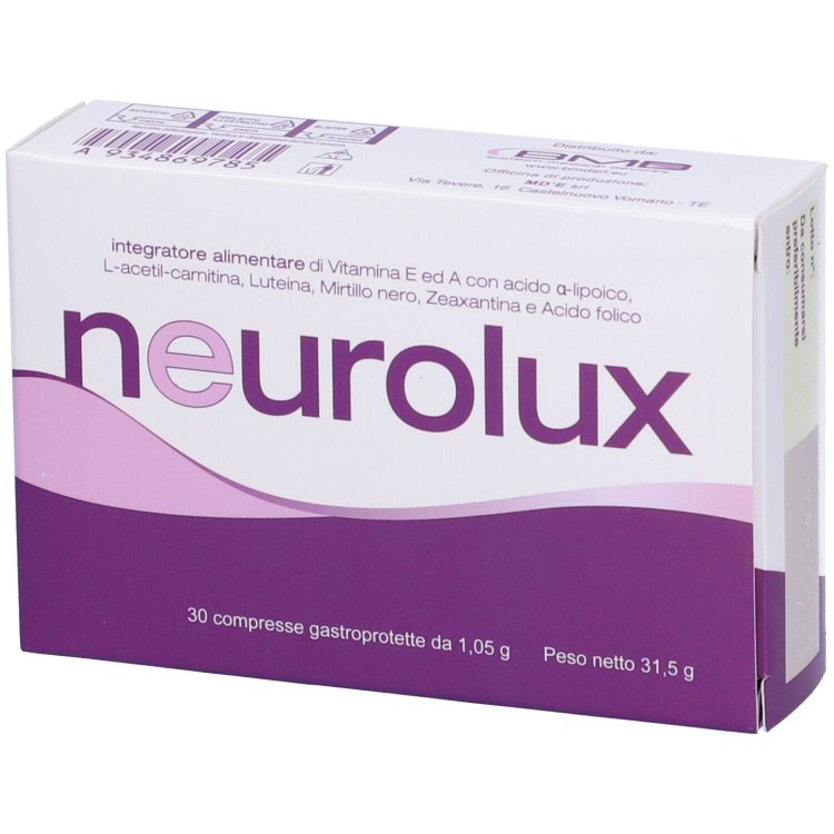 Bmds Neurolux Integratore Alimentare per Vista e Stress Ossidativo, 30 Compresse Bmds Neurolux Integratore Alimentare per Vista e Stress Ossidativo, 30 Compresse