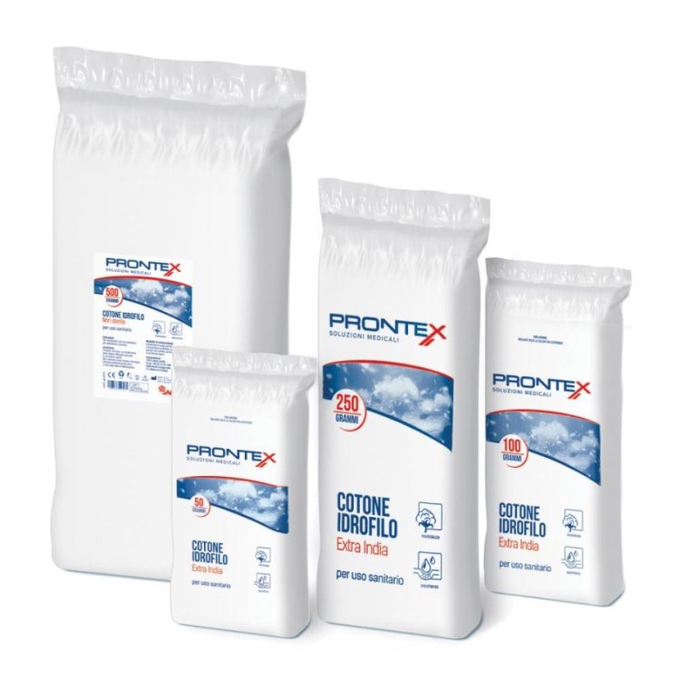 Prontex Cotone Idrofilo Extra India per Uso Sanitario e Cosmetico 500g
