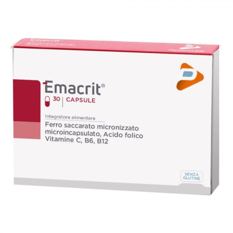 Pharma Line Emacrit Integratore Alimentare per Globuli Rossi 30 Capsule