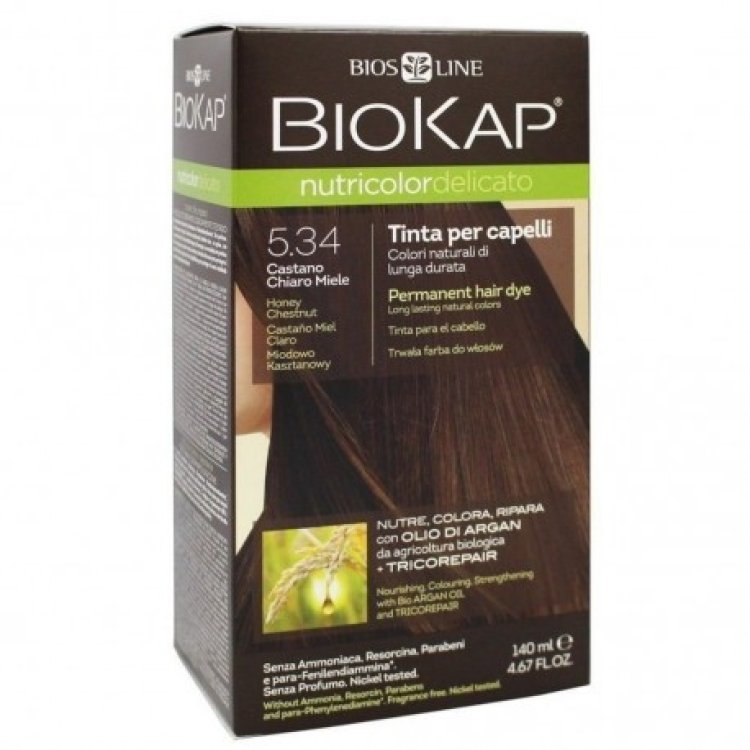 Biokap Nutricolor Delicato 5.34 Castano Chiaro Miele Tinta Capelli
