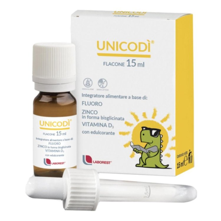 Uriach Unicod&igrave; Integratore Alimentare Fluoro, Zinco e Vitamina D3 15 ml