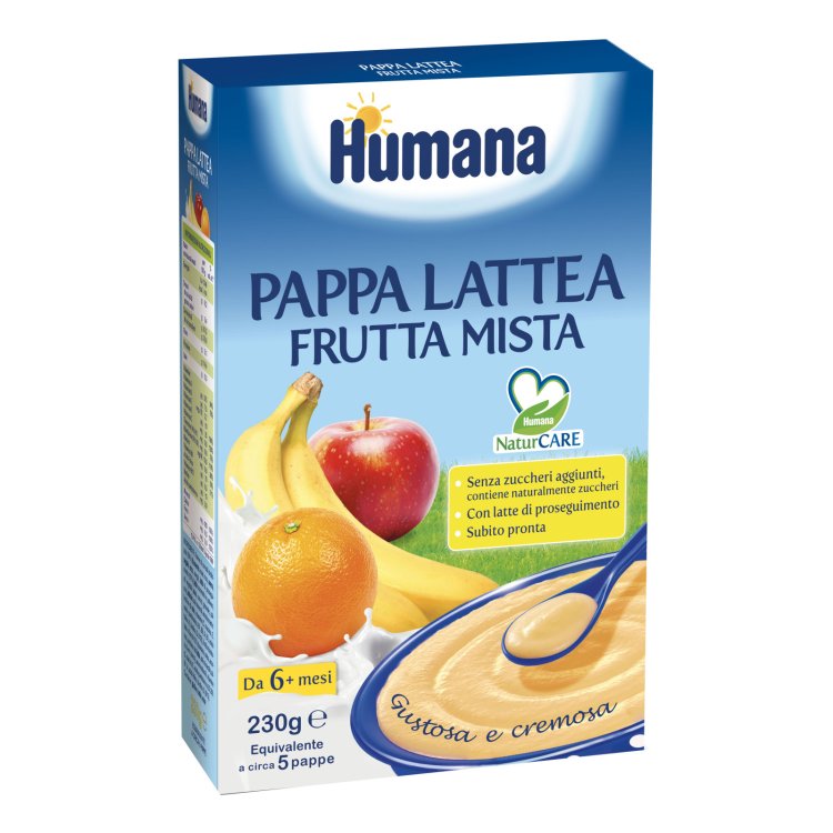 Humana Pappa Lattea Frutta Mista per Neonati 230 g
