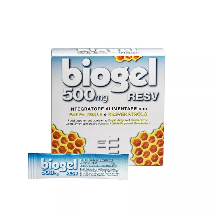 Biogel Resv 500mg Integratore Alimentare Resveratrolo 15 Bustine