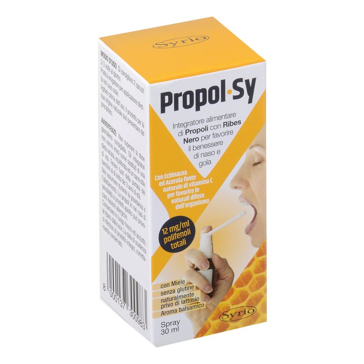 Syrio Propol Sy Integratore Alimentare Spray Propoli Benessere Gola 30ml Syrio Propol Sy Integratore Alimentare Spray Propoli Benessere Gola 30ml