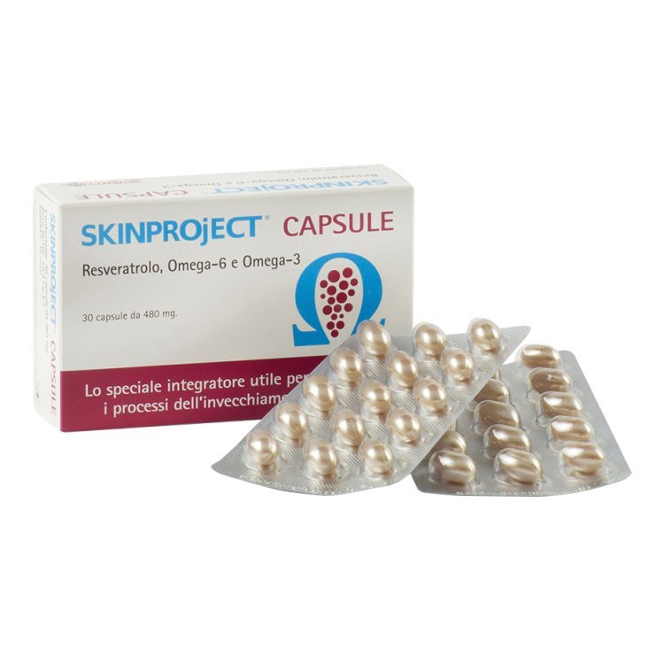Skinproject Integratore Alimentare con Resveratrolo e Acidi Grassi, 30 Capsule Skinproject Integratore Alimentare con Resveratrolo e Acidi Grassi, 30 Capsule
