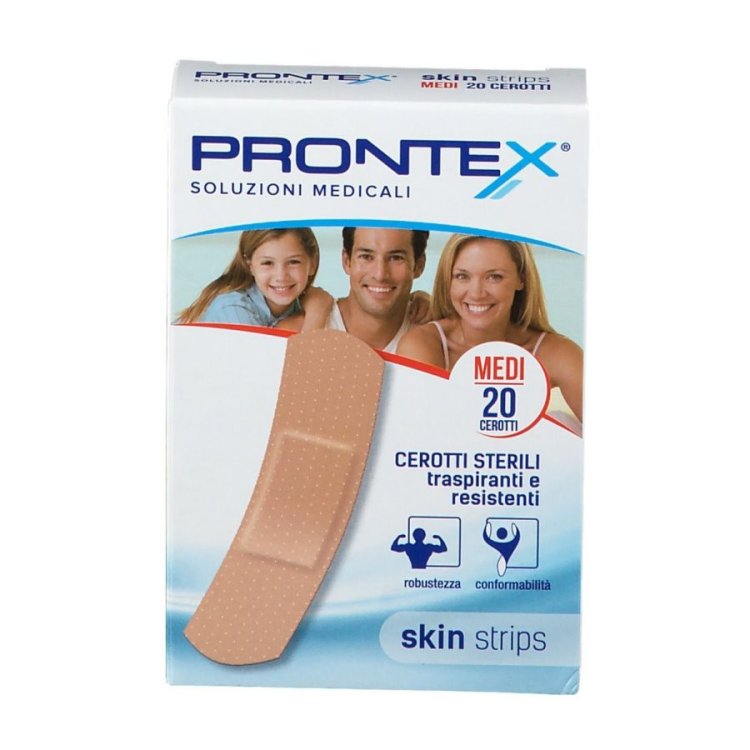 Prontex Skin Strips Cerotti Sterili per Medicazione Formato Medio 20 Pezzi Prontex Skin Strips Cerotti Sterili per Medicazione Formato Medio 20 Pezzi
