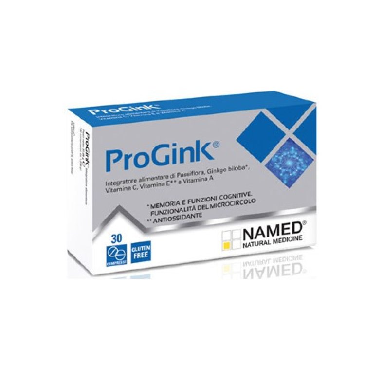 Named ProGink Integratore Alimentare per Memoria e Concentrazione 30 Compresse