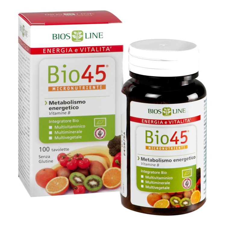 Bios Line Bio 45 Integratore Multivitaminico Vegano Senza Glutine 100 Compresse