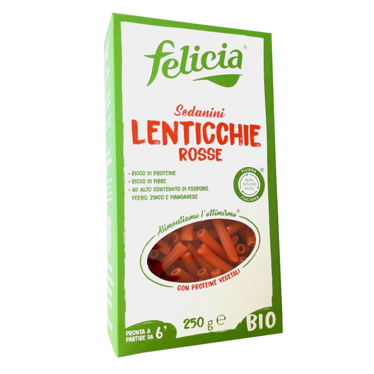 Felicia Sedanini Lenticchie Rosse Bio Senza Glutine 250 g