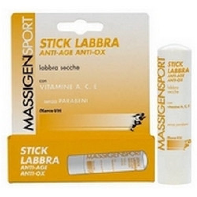 Massigen Sport Stick Labbra Anti-Age Idratante e Protettivo 4,5ml Massigen Sport Stick Labbra Anti-Age Idratante e Protettivo 4,5ml