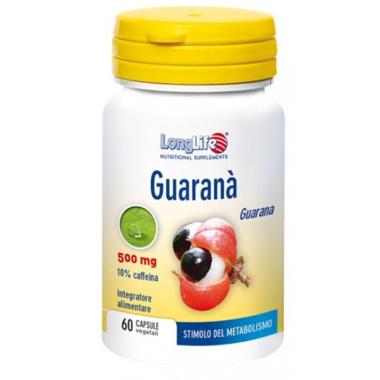 Longlife Guaran&agrave; 500mg Integratore Stanchezza Fisica Mentale, 60 Capsule