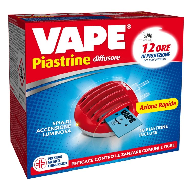 Vape Elettroemanatore Spina + 10 Piastrine Anti-Zanzare Vape Elettroemanatore Spina + 10 Piastrine Anti-Zanzare