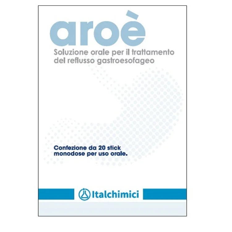 Aroe' Soluzione Orale per Reflusso Gastroesofageo in Stick Monodose, 20 Pezzi