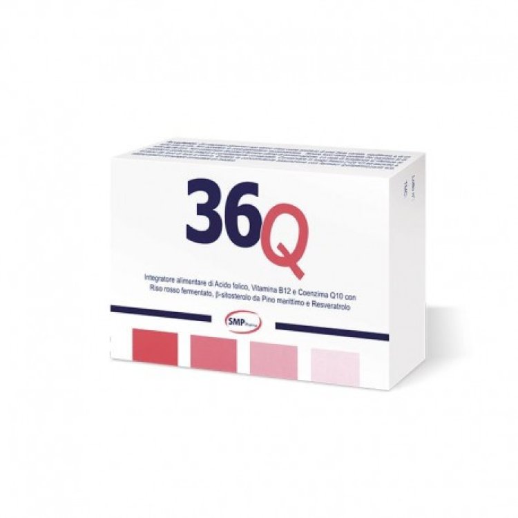 SMP Pharma 36Q Integratore Alimentare Antiossidante per Colesterolo 36 Capsule SMP Pharma 36Q Integratore Alimentare Antiossidante per Colesterolo 36 Capsule