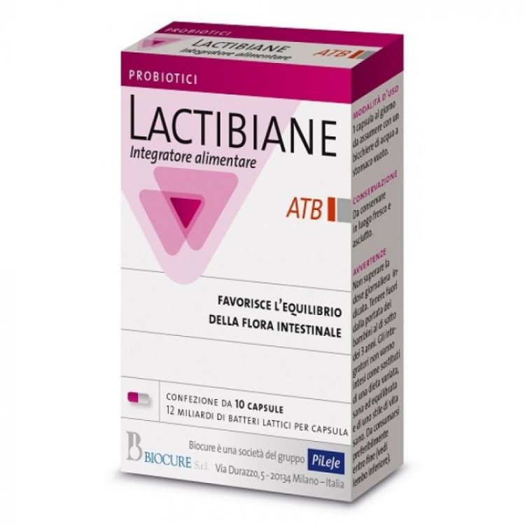 Lactibiane ATB Integratore Probiotici per Flora Intestinale 10 Capsule