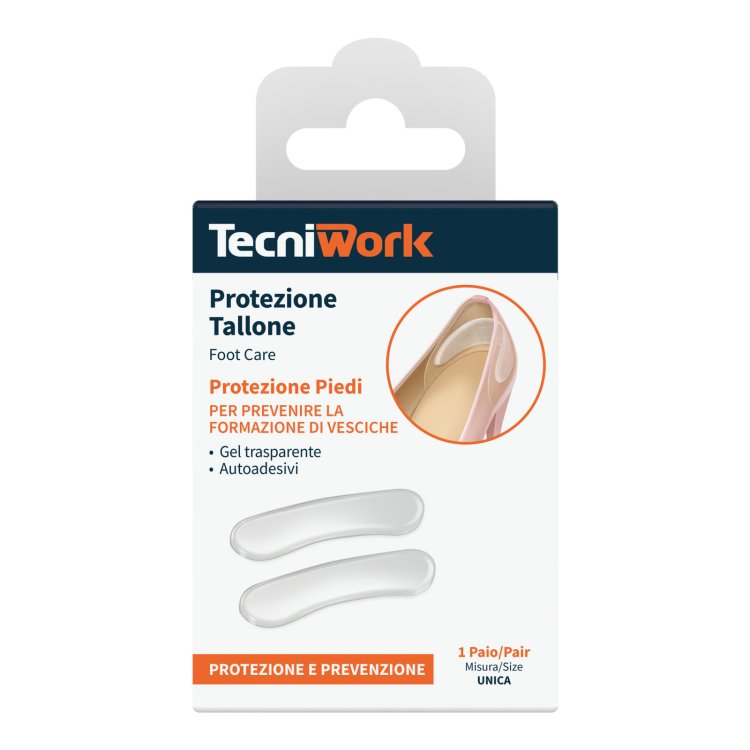 TecniWork Protezione Invisibile Tall Gel Sollievo Tallone 1 Paio