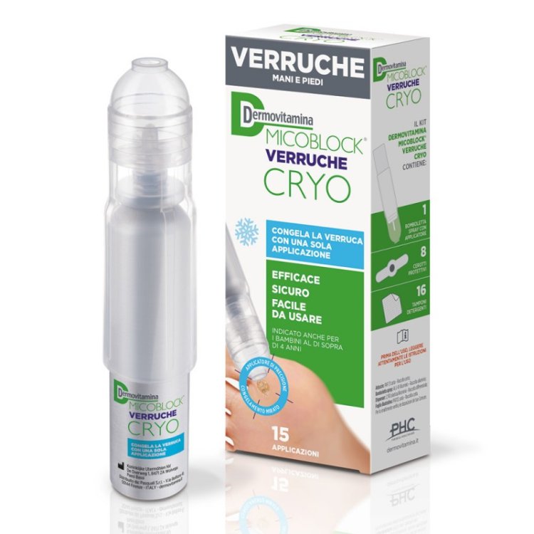 Dermovitamina Micoblock Verruche Cryo Trattamento Verruche e Mollusco Contagioso