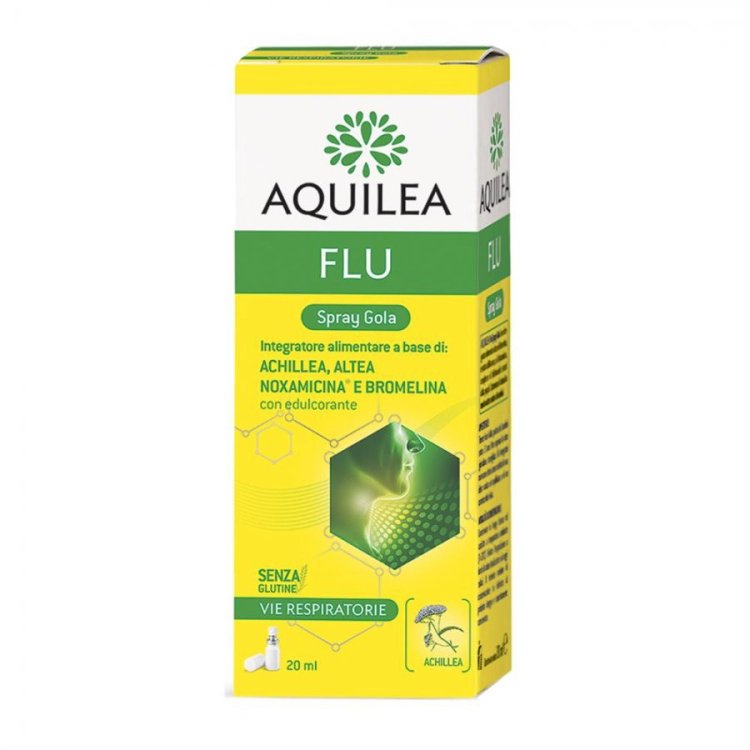 Aquilea Flu Spray Gola: Integratore per Benessere Naso e Gola, 20ml