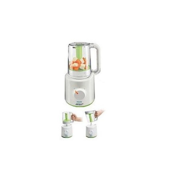 Avent EasyPappa 2in1 Cuocipappa e Frullatore per Pappe Svezzamento con 12 Ricette