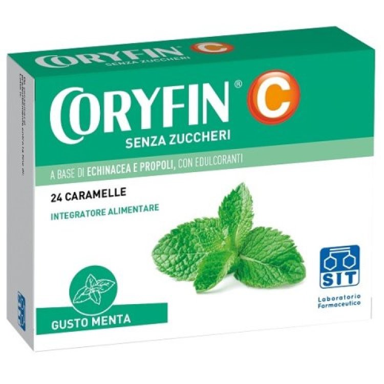 Coryfin C Senza Zucchero Mentolo Caramelle per Gola - 48 g