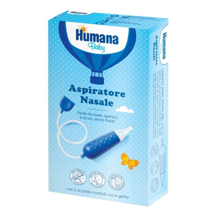 Humana Benessere Aspiratore Nasale per Pulizia con 2 Ricambi