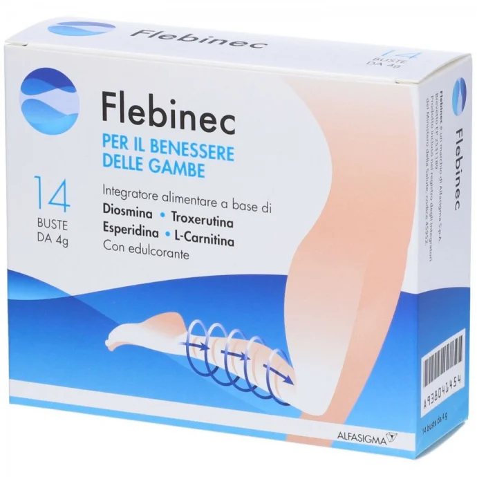 Flebinec Integratore alimentare per circolazione venosa in 14 Bustine