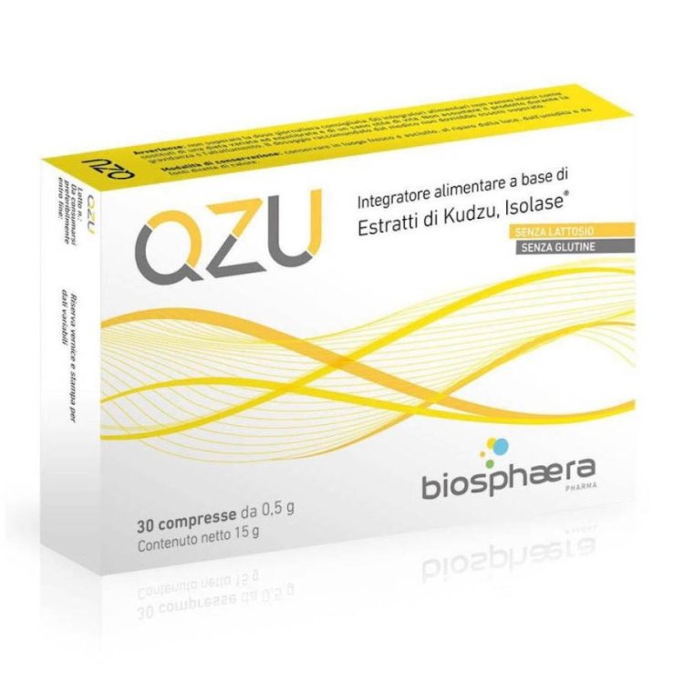 Biosphaera Pharma QZU Integratore Alimentare Kudzu e Isolase 30 Compresse