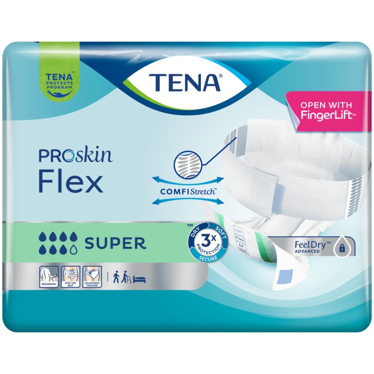 Tena Flex Super Pannolino Mutandina a Cintura Incontinenza Small - 30 Pezzi