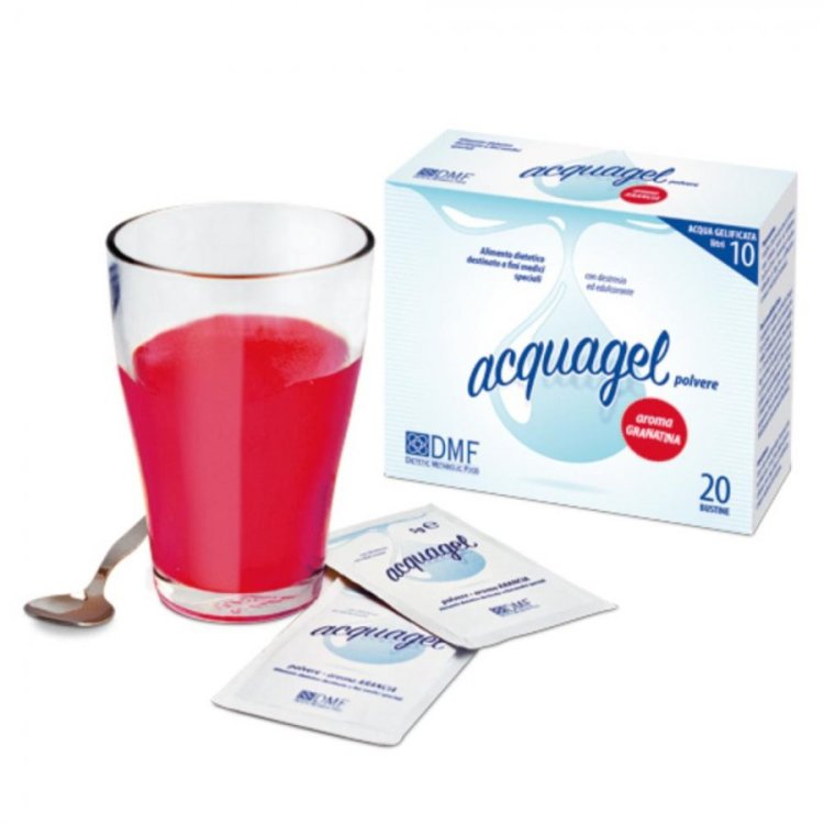 Dmf Pharma Foodar Acquagel Granatina, Idratante per Deglutizione, 20 Bustine