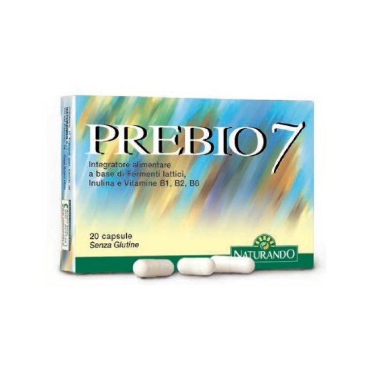 Naturando Prebio 7 Integratore Fermenti Lattici per Flora Intestinale, 20 Capsule