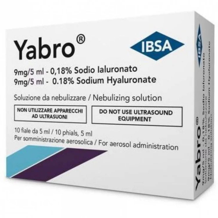 Yabro Aerosol Sodio Ialuronato 0,18% Soluzione da Nebulizzare 10 Fiale da 5 ml