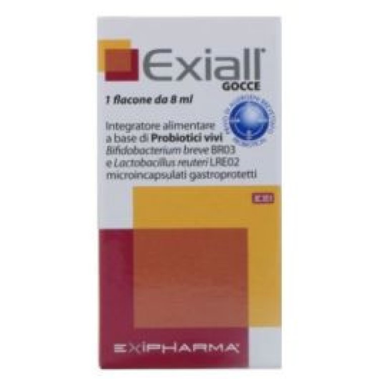 Exipharma Exiall Gocce Integratore Alimentare con Probiotici per Flora Intestinale 8ml