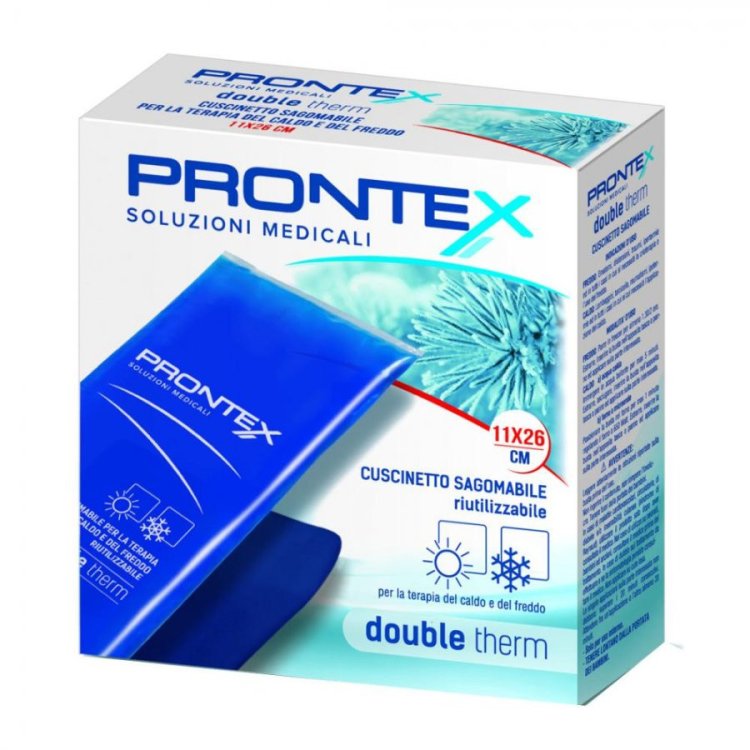 Prontex Double-Therm Mini Cuscinetto Gel Riutilizzabile per Terapia Caldo/Freddo 11x11 cm