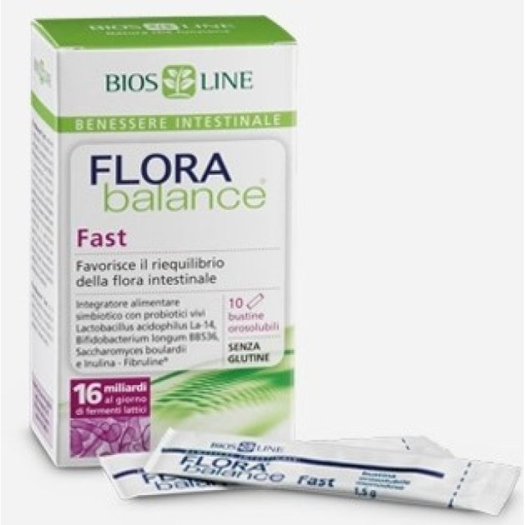 Flora Balance Florabalance Fast Probiotici per Flora Intestinale 10 Bustine