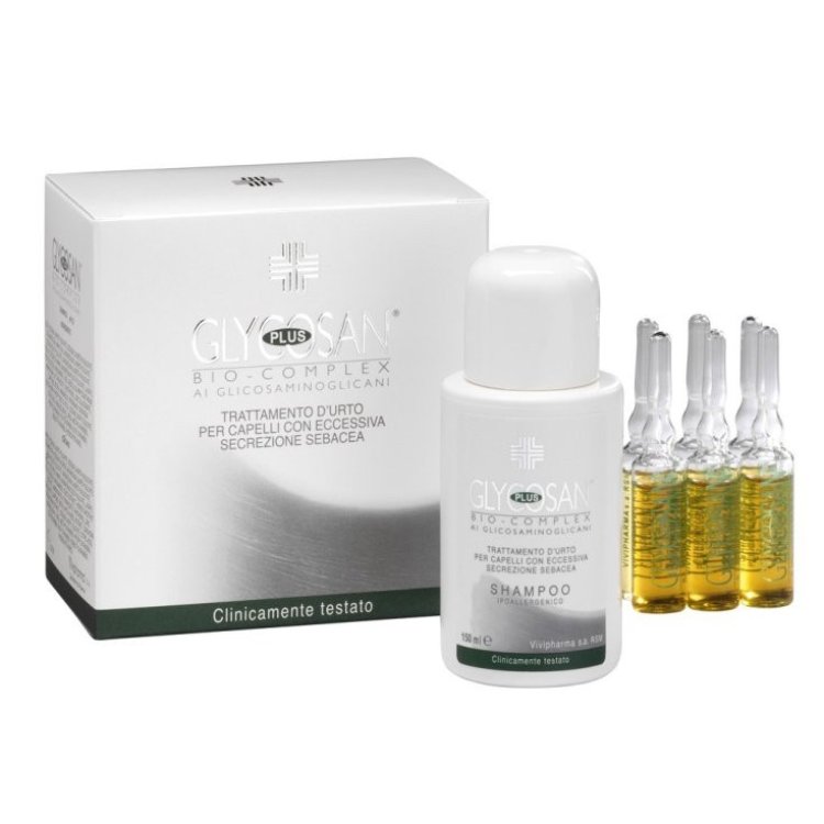 Vivipharma Glycosan Plus Biocomp Cap Sebo Trattamento Anticaduta Capelli Seborrea