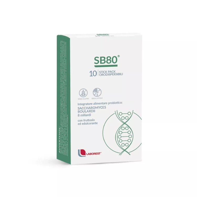 Laborest SB80 Integratore Saccharomyces Boulardii Flora Intestinale 10 Bustine