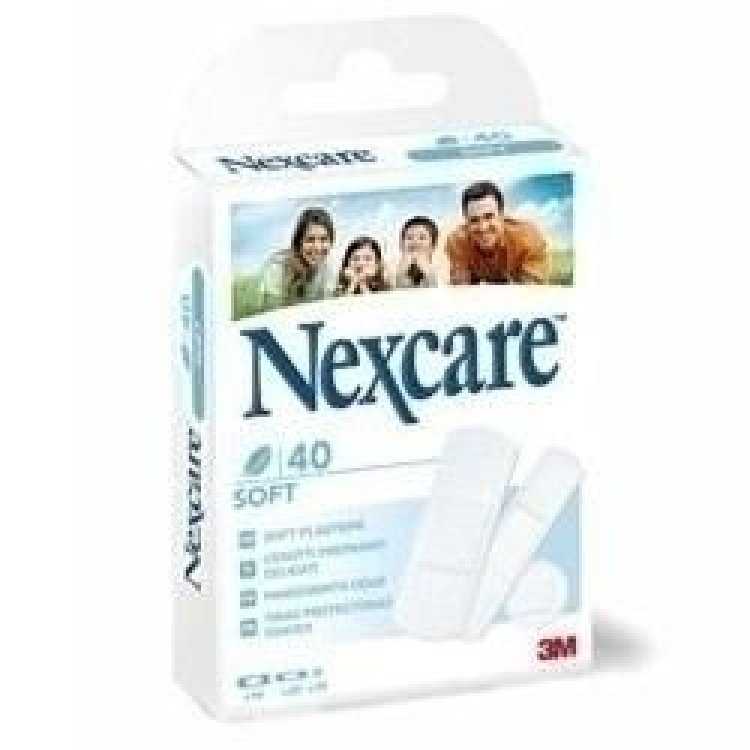 Nexcare Soft Cerotti Assortiti Ipoallergenici per Graffi e Tagli - 40 Pezzi