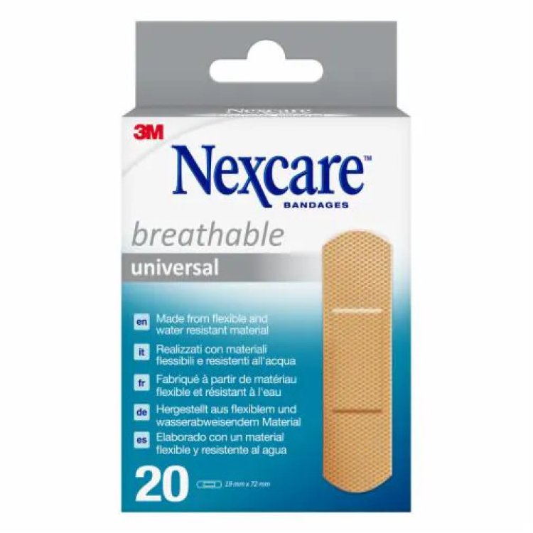 Nexcare Universal Cerotti 19 mm x 72 mm Protezione Ferite, 20 Pezzi Nexcare Universal Cerotti 19 mm x 72 mm Protezione Ferite, 20 Pezzi